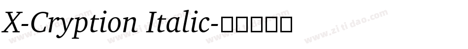 X-Cryption Italic字体转换